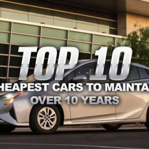 ۱۰ خودرویی که طی مدت ۱۰ سال کمترین هزینه نگهداری را دارند