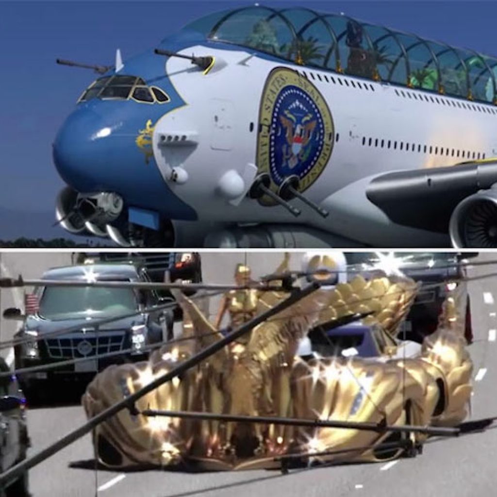 طرحی عجیب و خنده دار برای خودرو و هواپیمای رئیس جمهور جدید آمریکا!