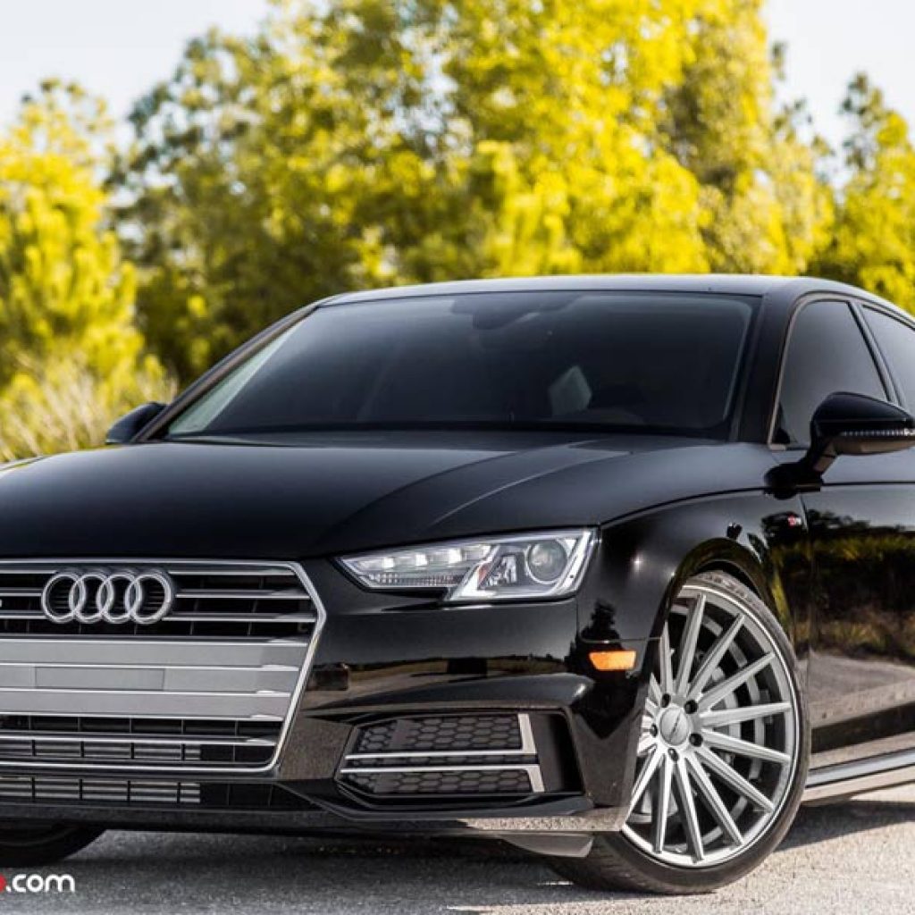 ظاهر تهاجمی‌تر آئودی A4 با رینگ‌های سفارشی 20 اینچی و ارتفاع کاهش یافته