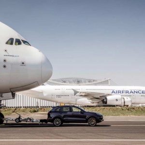 پورشه به‌عنوان کشنده ایرباس A380، وارد کتاب رکوردها شد
