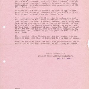 اسنادی که فرایند فروش یک مرسدس بنز خاص در سال1957 را نشان می دهند!