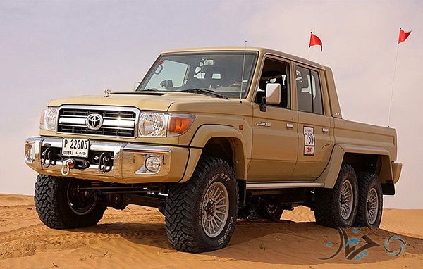 تویوتا لندکروزر شش چرخ؛ دست پخت میلیاردرهای عرب!