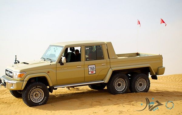تویوتا لندکروزر شش چرخ؛ دست پخت میلیاردرهای عرب!