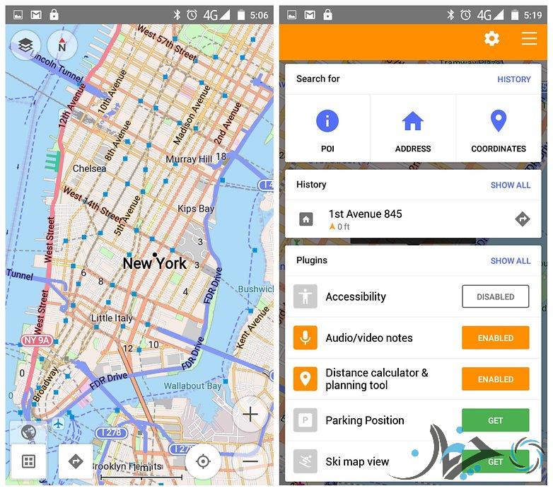 برنامه نویسان مختلفی دست به کار شدند و طیف عظیمی از این برنامه‌ها را به بازار ارایه کردند. OFFLINE MOBILE MAPS & NAVIGATION OsmAnd یکی از این اپلیکیشن‌هاست که البته از پشتیبانی بسیار قوی برخوردار بوده و سابقه بسیار خوبی نیز دارد.