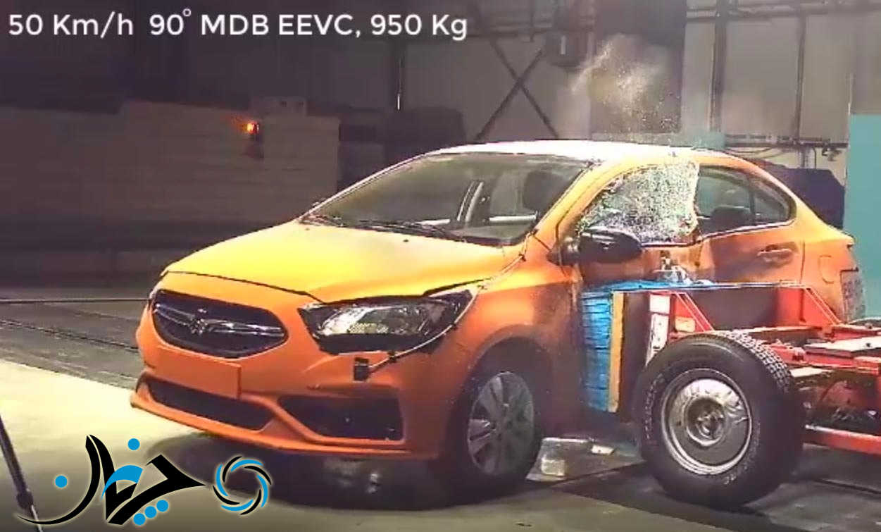 ویدئو تست تصادف خودرو شاهین منتشر شد + ویدئو