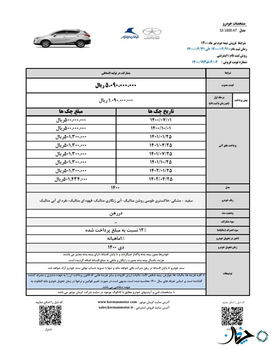 شرایط فروش شرکت کرمان موتور همراه با محصولات جدید اعلام شد