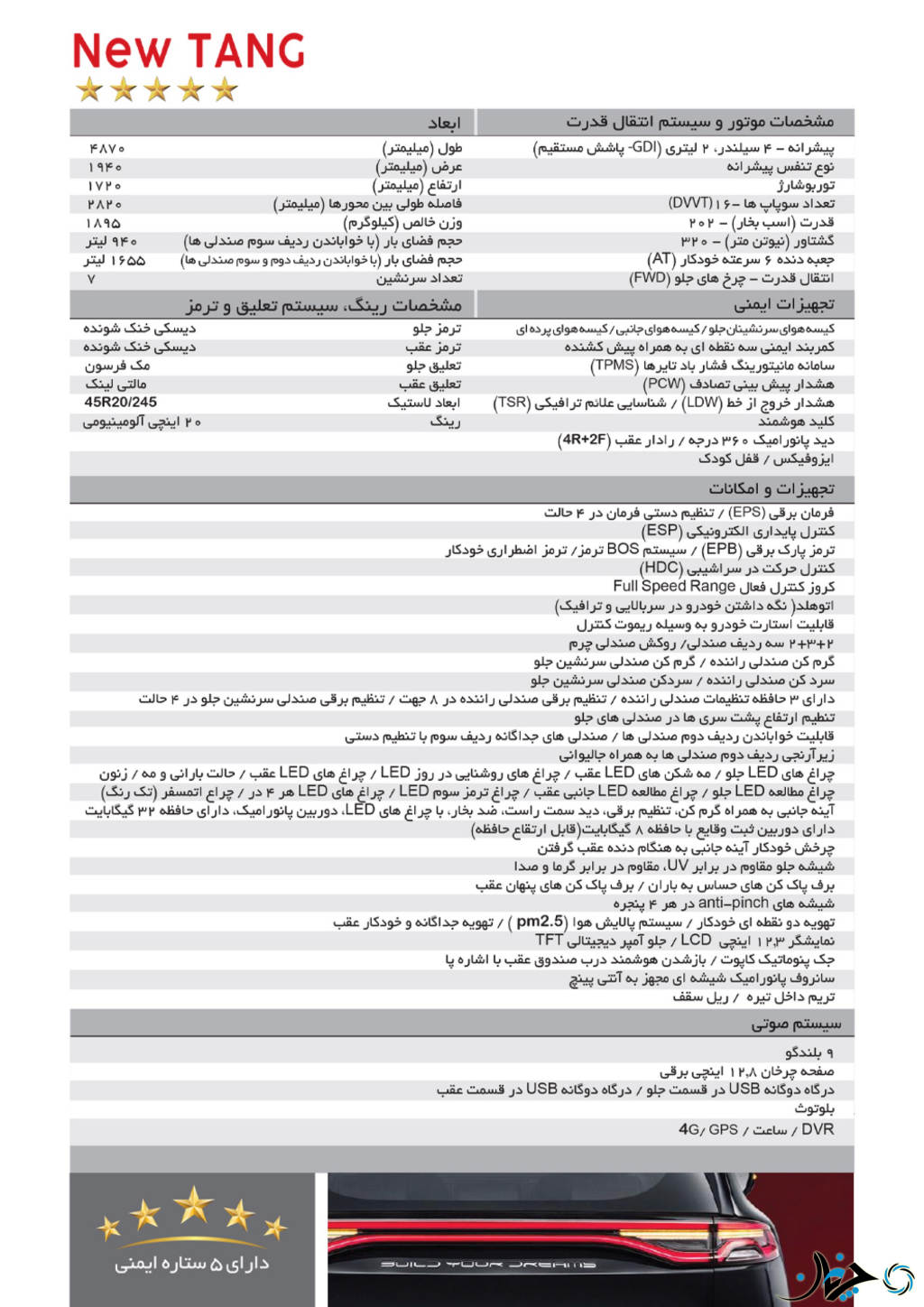 کاتالوگ رسمی بی‌وای‌دی تانگ توسط شرکت کارمانیا منتشر شد!