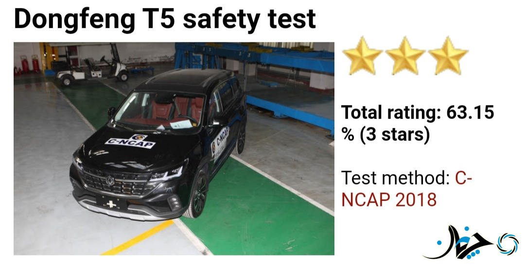 فردا T5 خودرویی با 3 ستاره ایمنی از مراکز تست‌ ایمنی چینی، در ایران دیده شد!