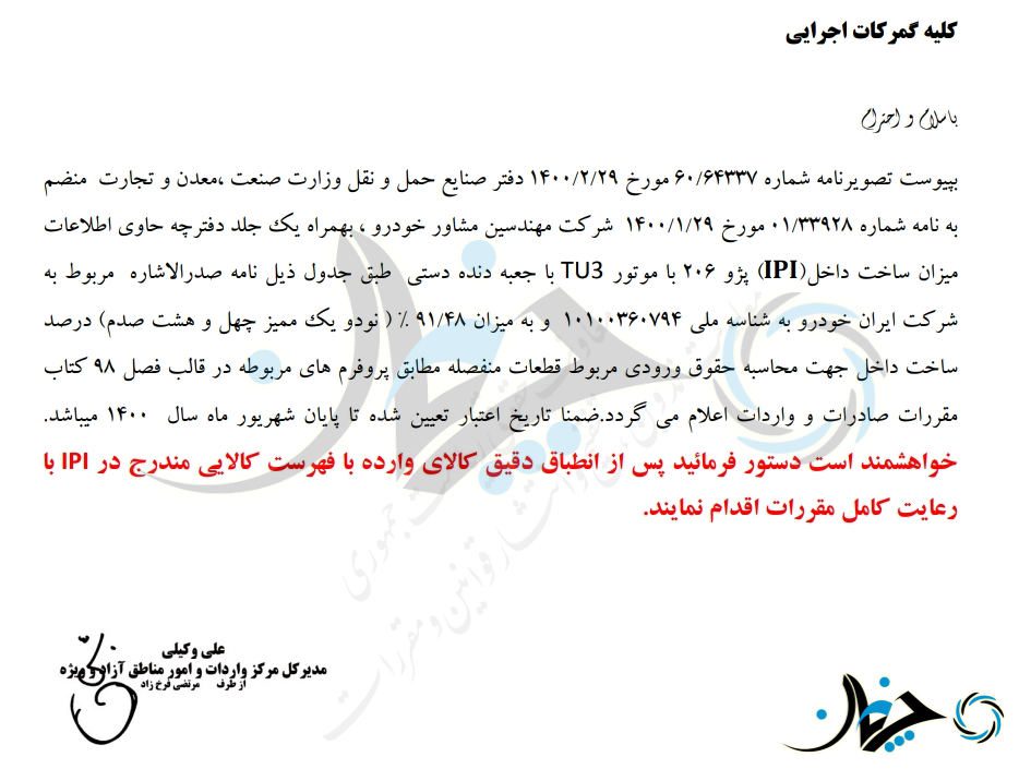 میزان داخلی سازی پژو 206 تولیدی ایران خودرو چقدر است (جزئیات)