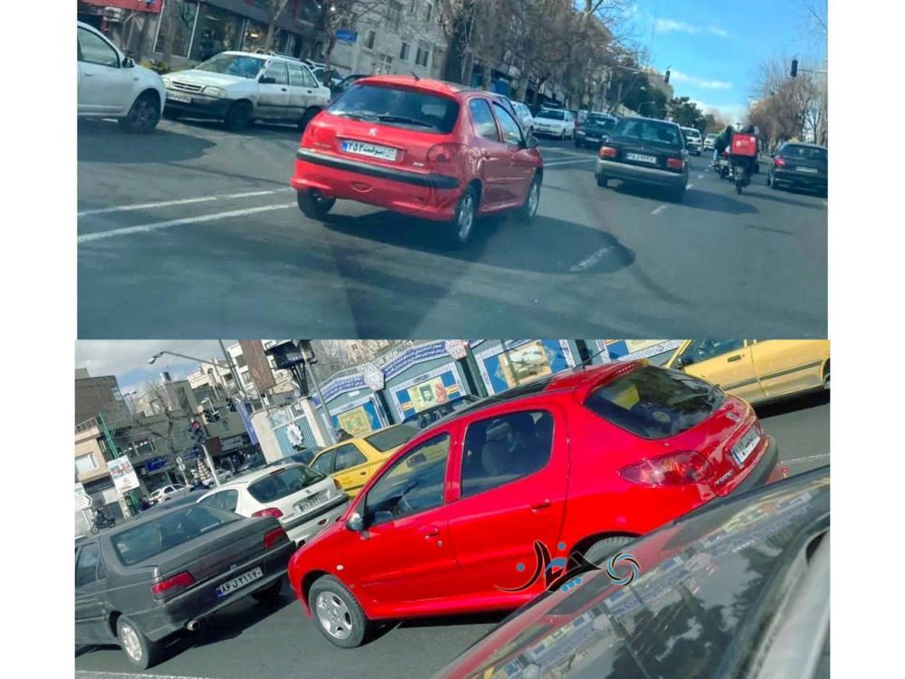 پژو 206 تیپ 3 با موتور هشت سوپاپ و سقف شیشه‌ای، درحال تردد در خیابان‌های تهران دیده شد!