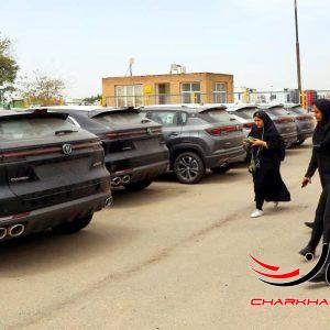 بازدید رییس سازمان استاندارد از چانگان یونی کی - CHANGAN UNI-K خودرو وارداتی جدید سایپا برای بازار ایران خودرو چانگان یونی کی UNI-K وارداتی سایپا در گمرک غرب تهران دیده شد