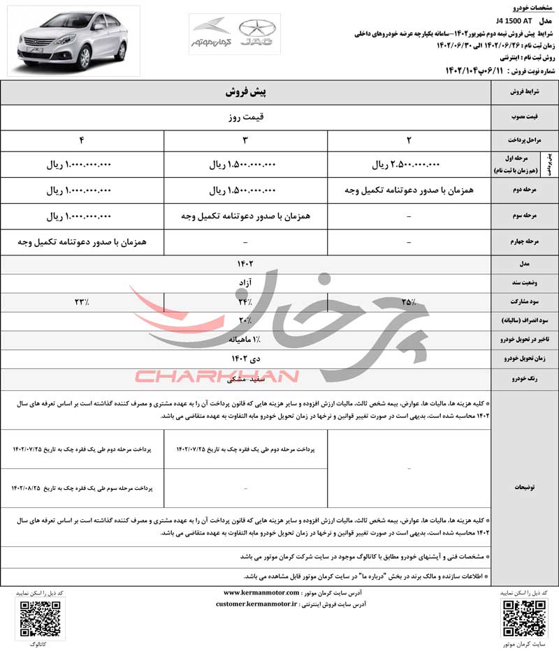 پیش فروش جک جی 4