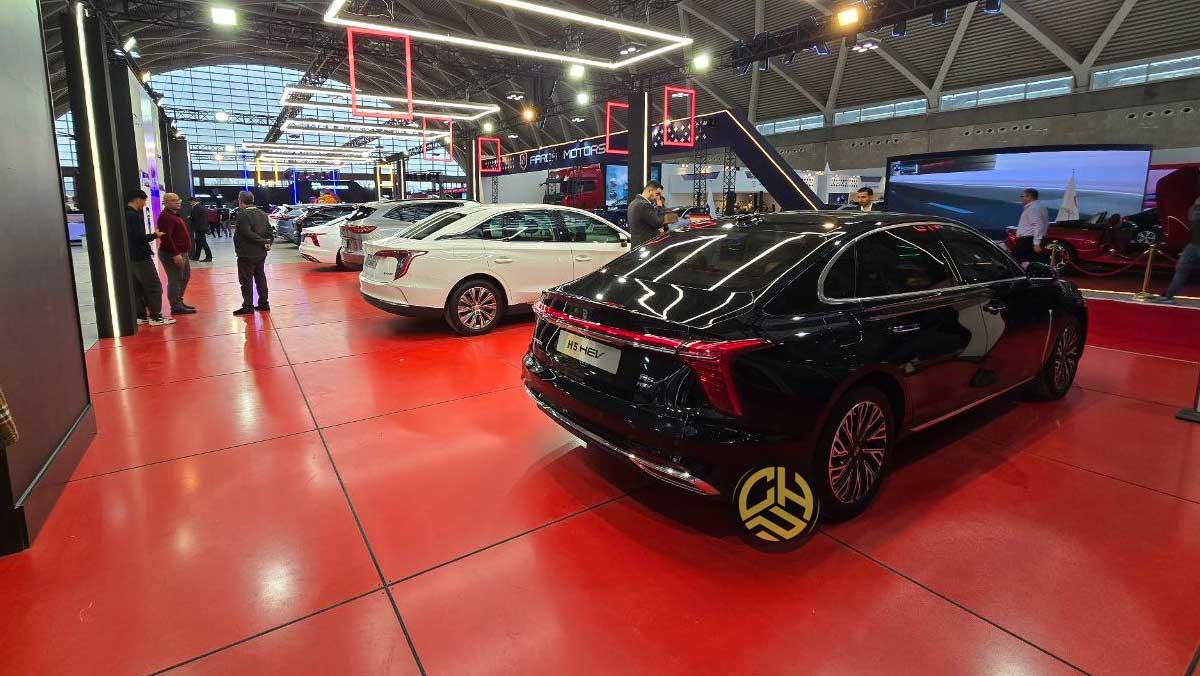 حضور بهمن موتور با فیدلیتی الیت و هونگچی H5 هیبریدی در نمایشگاه تهران
