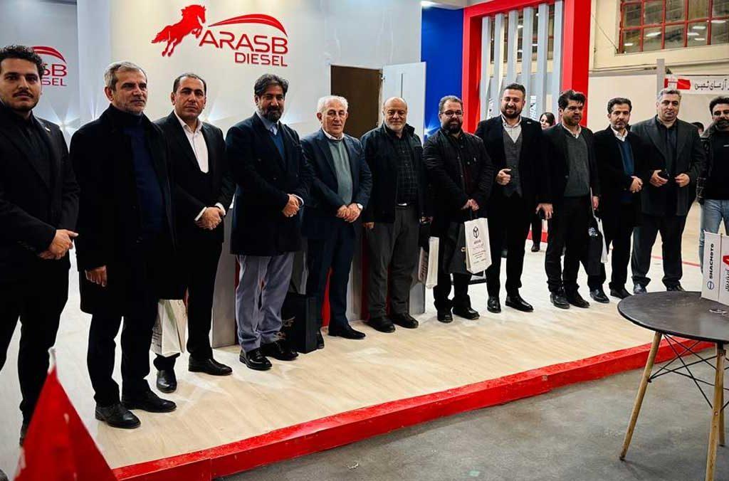 حضور آراسب دیزل در نمایشگاه صنعت بتن اردبیل با کامیون‌های شکموتو