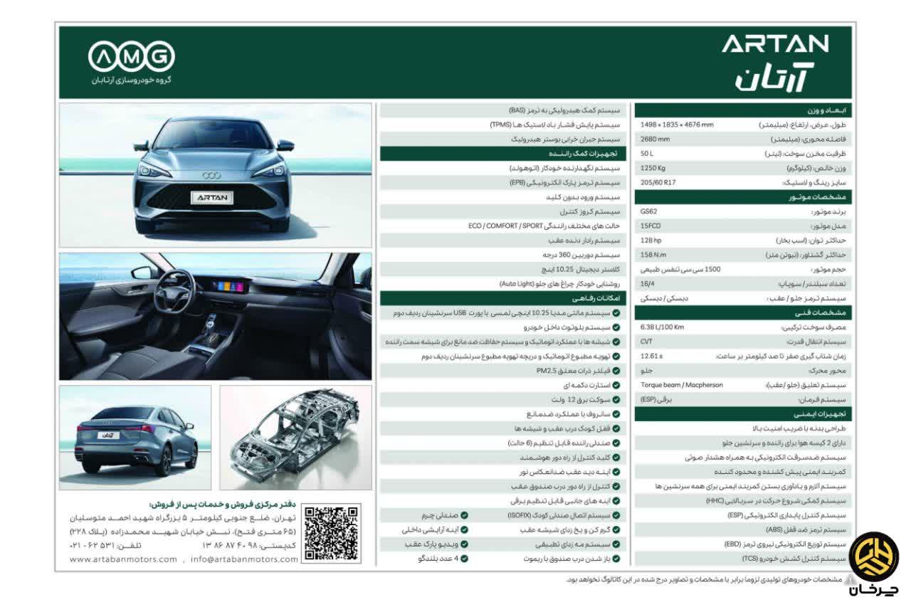 آرتابان موتورز ای ام جی آرتان AMG ARTAN
