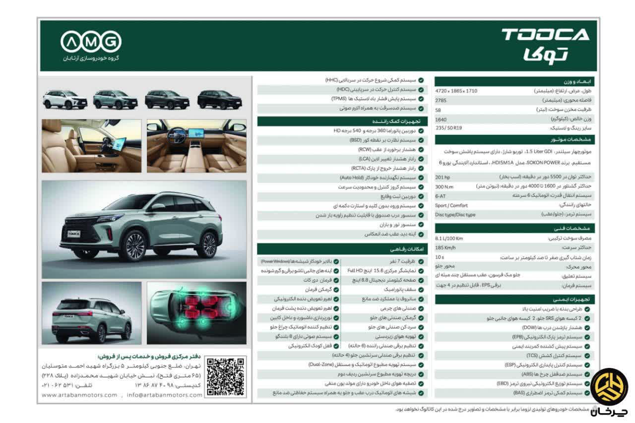 آرتابان موتورز ای ام جی توکا AMG TOOCA