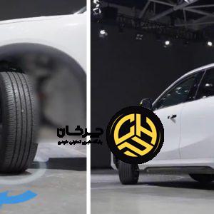 کراس‌اوور برقی جیلی EX5 با سیستم فرمان‌پذیری مستقل ۹۰ درجه‌ای