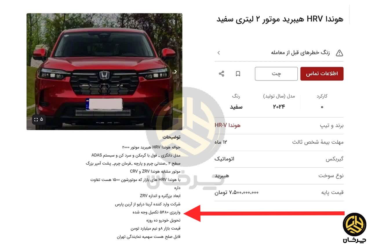 هوندا اچ آر وی بازار چین HONDA HR-V CHINA