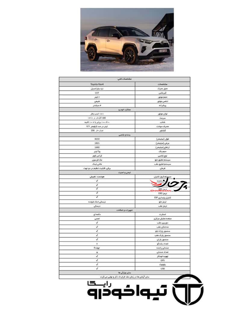 تویوتا راو4 - TOYOTA RAV4 تیوا خودرو رایکا