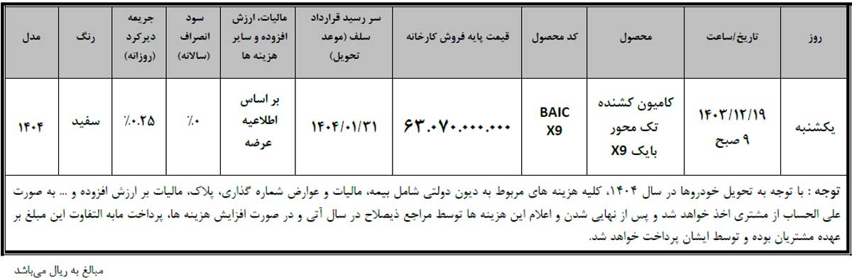 عرضه کشنده تک‌محور بایک X9 در بورس کالا