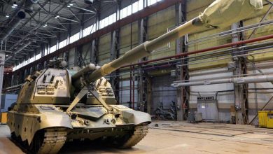 توپ خودکششی 2S19M1 MSTA-S با کالیبر 155 میلی‌متر منبع سایت چرخان