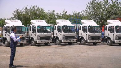 کامیونت AMG تحویل آب معدنی واتا شد منبع سایت چرخان