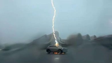 نجات معجزه‌آسای خودروی برقی BYD Song Plus پس از سه‌بار برخورد صاعقه؛ راننده و سیستم‌های اصلی سالم ماندند! منبع سایت چرخان