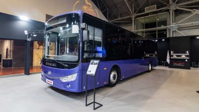 اتوبوس شهری کارمانیا در نمایشگاه حمل و نقل و ترانزیت اصفهان منبع سایت چرخان