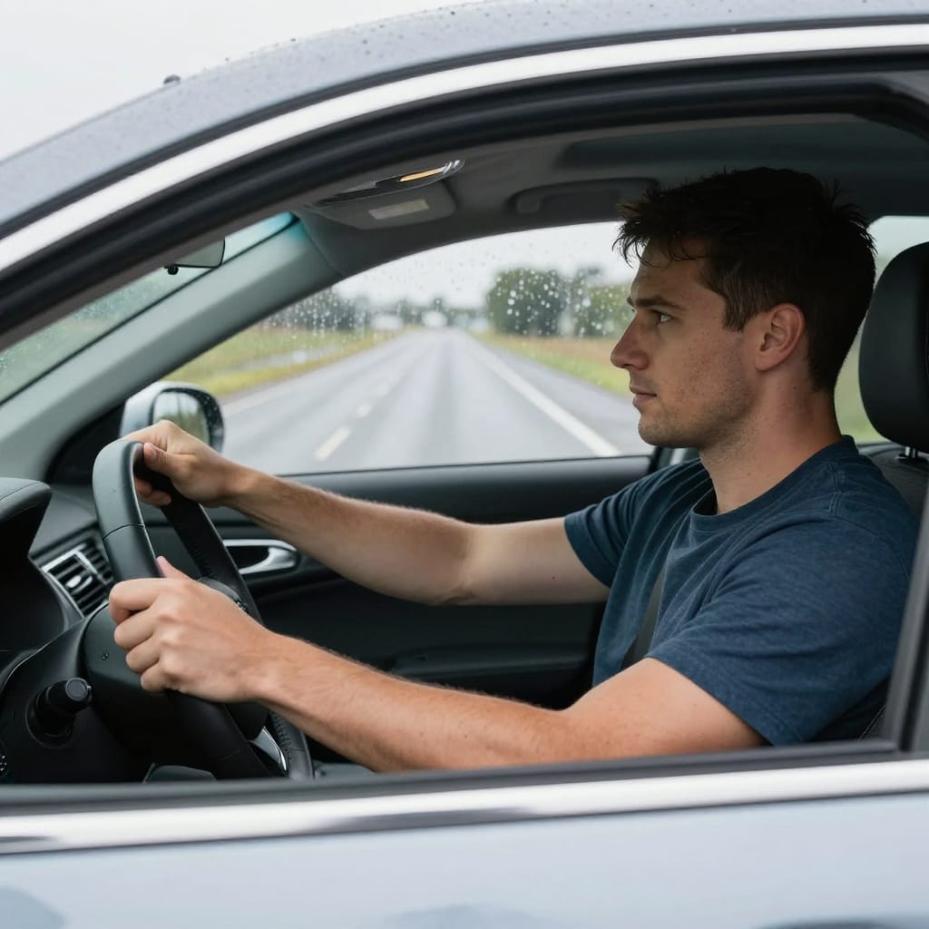 چگونه لغزش کنترلی (oversteer و understeer) را تشخیص دهیم و خودرو را کنترل کنیم راننده در حال حس کردن لغزش کنترلی و بررسی پاسخ فرمان خودرو