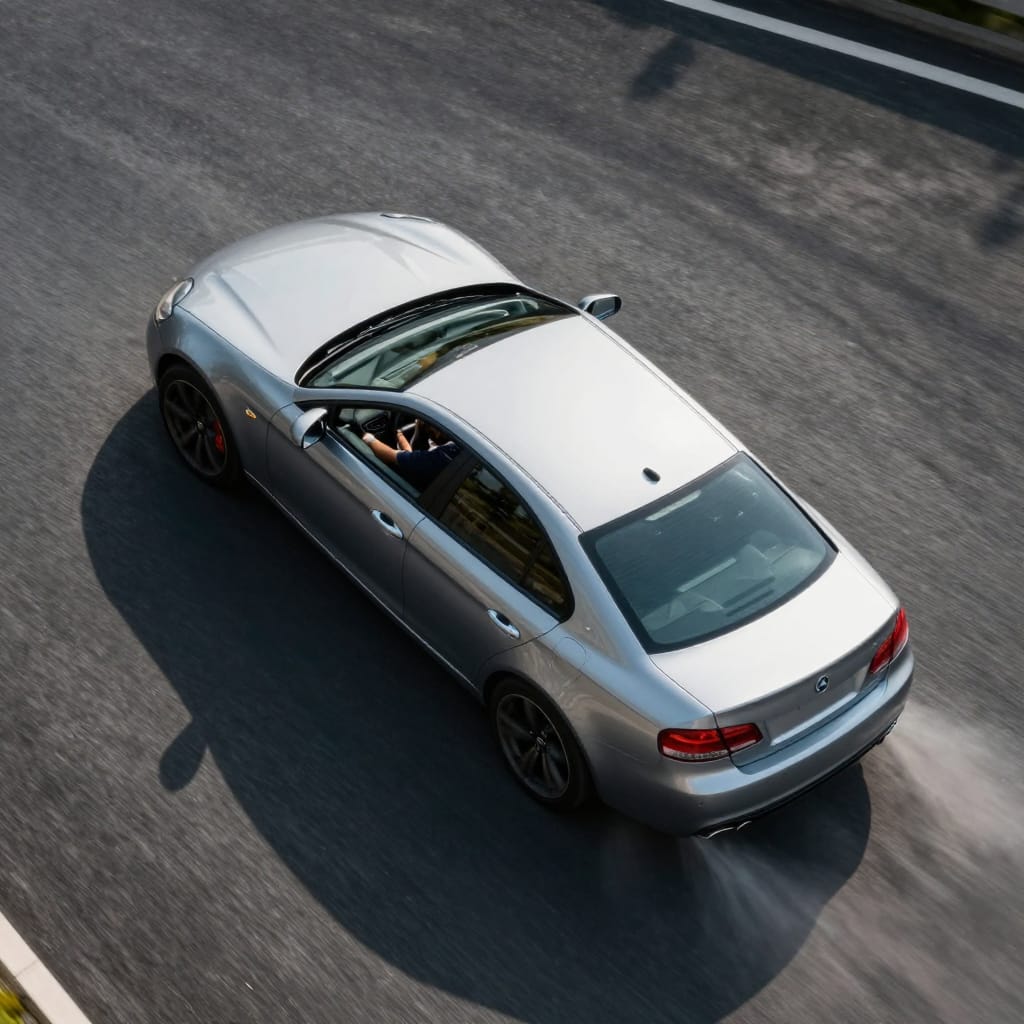 چگونه لغزش کنترلی (oversteer و understeer) را تشخیص دهیم و خودرو را کنترل کنیم تصویر از بالا از oversteer و ضدفرماندهی راننده برای حفظ کنترل خودرو