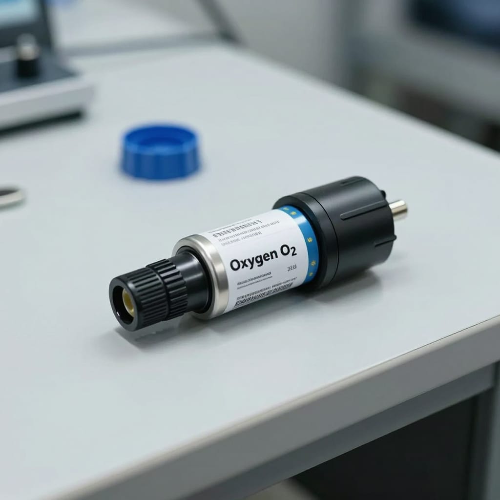 سنسور اکسیژن O2 جدید آماده نصب روی میز کار تمیز تعمیرگاه