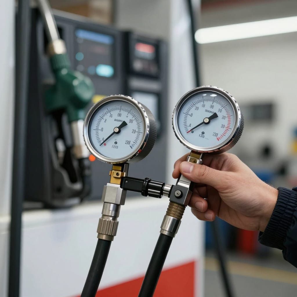 آزمون فشار سوخت و بررسی پمپ بنزین در موتور پژو 405 برای عیب‌یابی