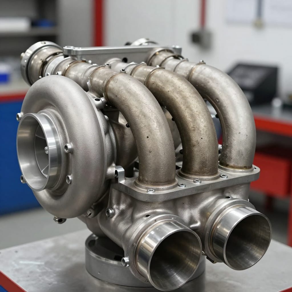 نمای تفکیکی کانال‌های اگزوز در انواع توربوشارژر twin-scroll
