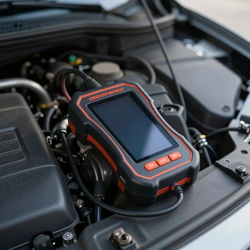اتصال دستگاه OBD-II برای ارزیابی داده‌های زنده سنسور موقعیت میل‌سوپاپ
